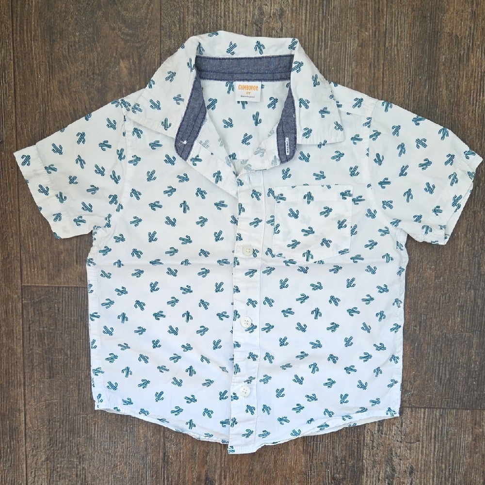 Cactus Print OshKosh B'gosh White Shirt